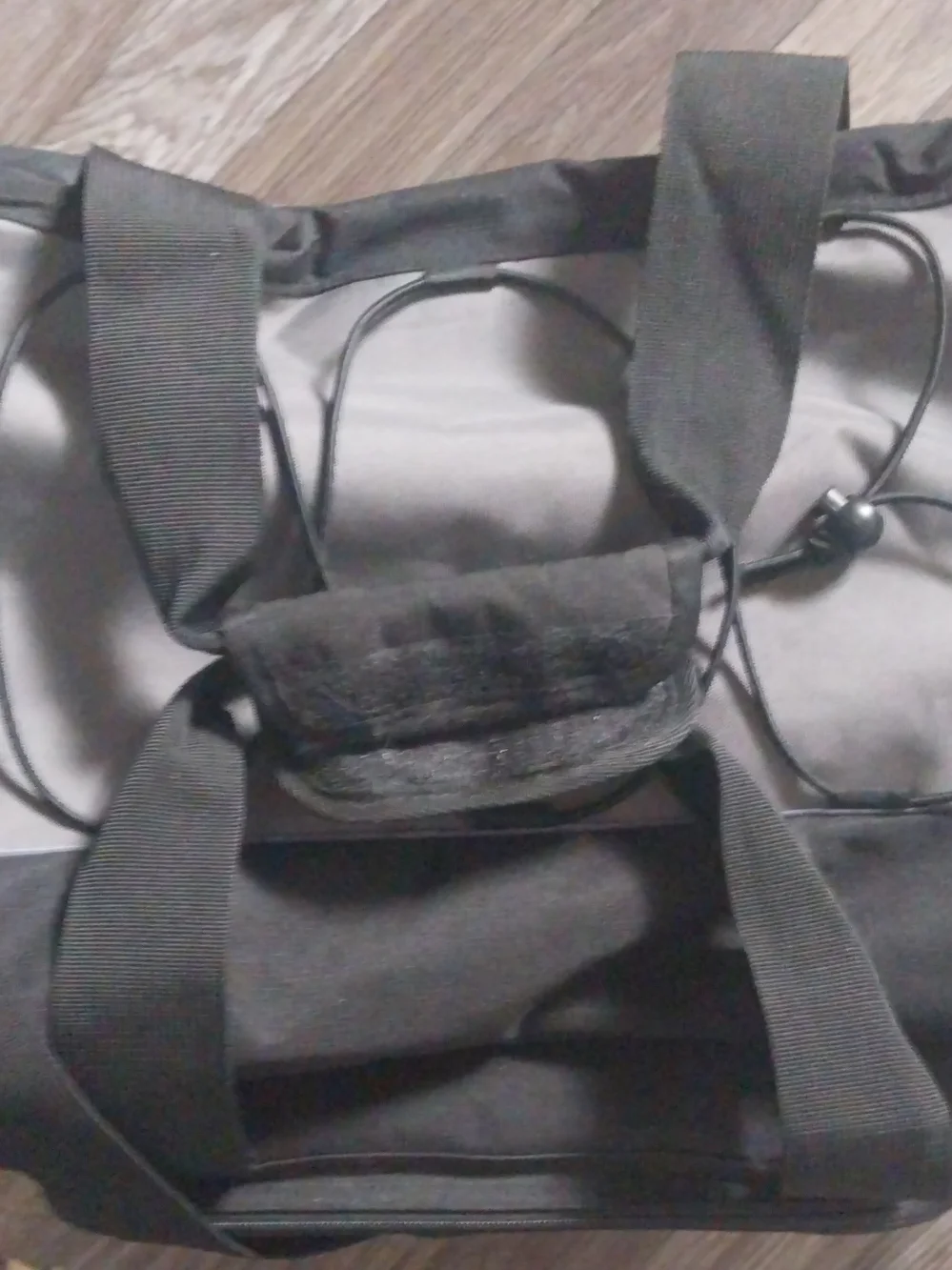 PERRY ELLIS-Black and Gray Men's Travel Duffel Bag